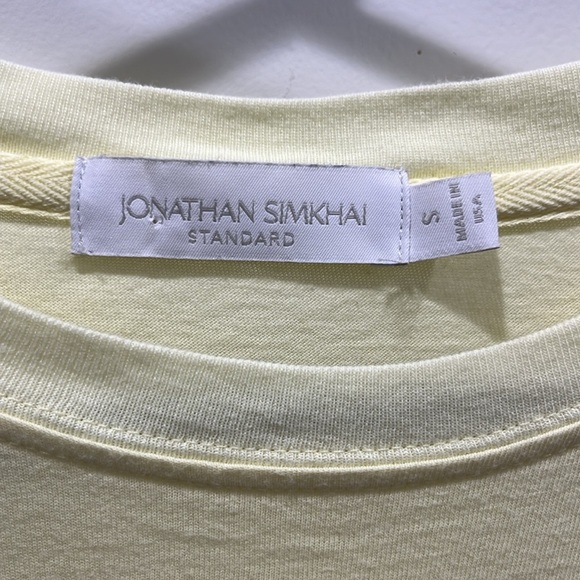 Jonathan Simkhai Standard DENISE BELL-SLEEVED TOP IN YELLOW Sz S - Picture 6 of 10